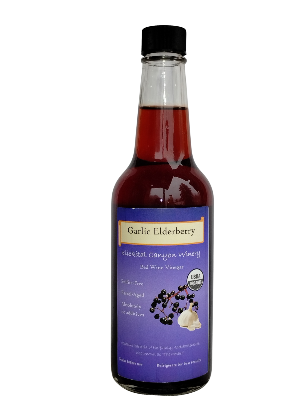 Organic Garlic Elderberry Vinegar - red wine vinegar